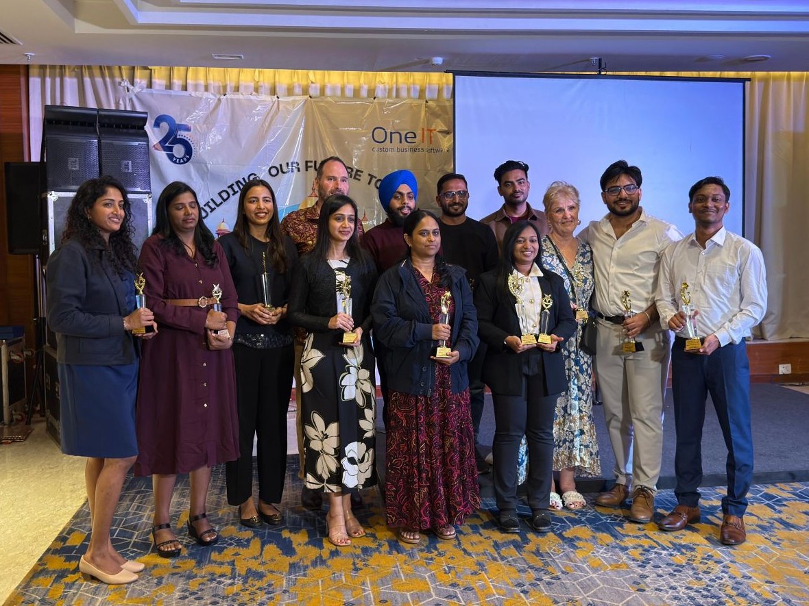 The OneIT team at the values awards dinner in Jaipur
