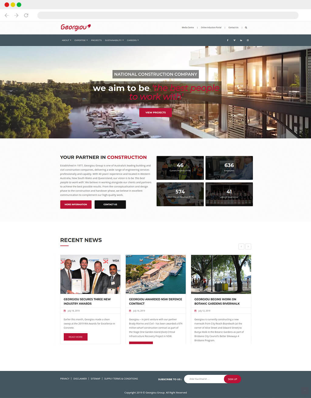 Georgiou Construction website